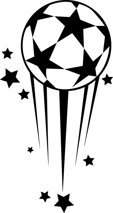 Futbol afiş vinil dekoratif futbol topu yıldızlar - TenStickers