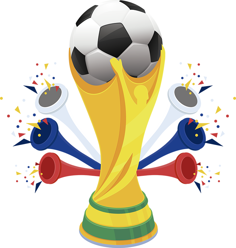 Futbol afiş dünya kupası topu vinili - TenStickers