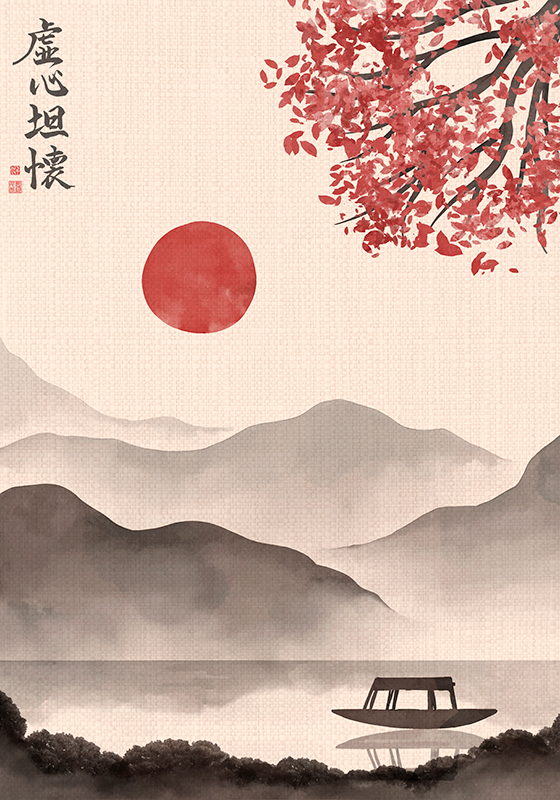 Zen afiş japandi tarzında dekoratif tasarım - TenStickers