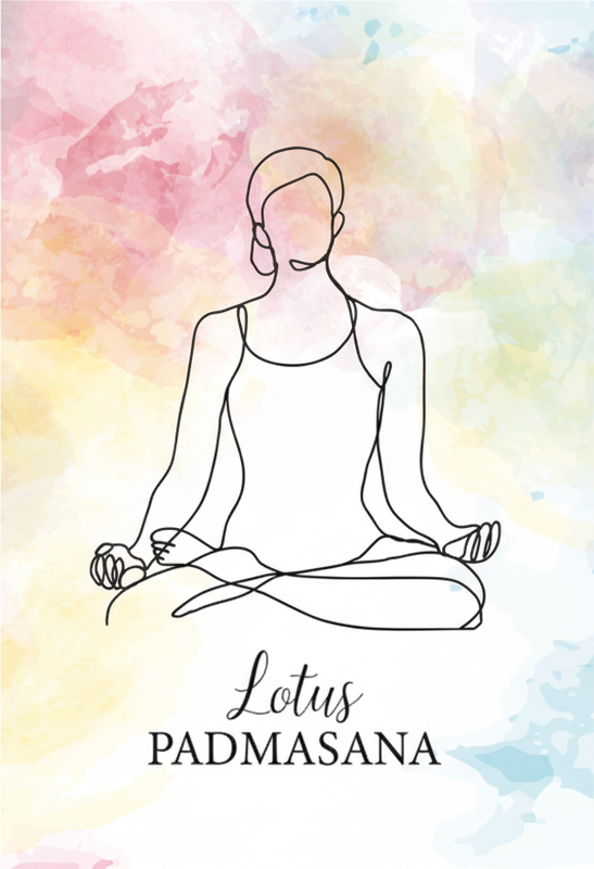 Zen afiş meditasyon duruşu çizim sanatı - TenStickers