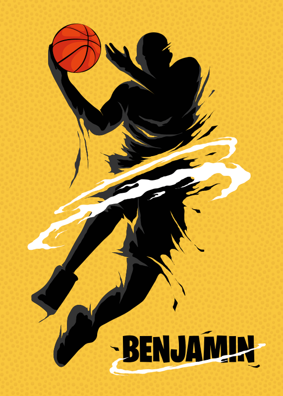 Basketbolcu atlama afişi - TenStickers