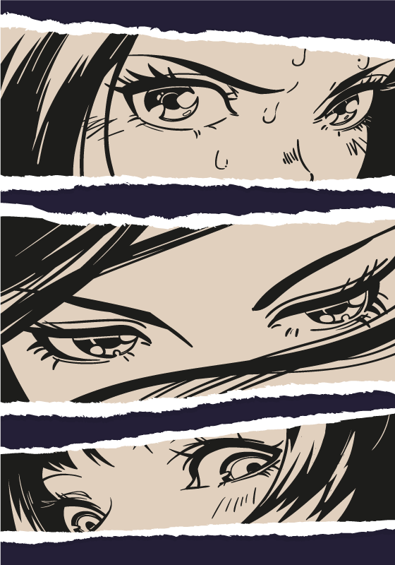 Kolaj anime afiş baskı - TenStickers