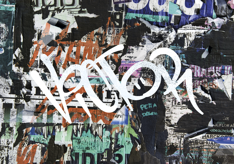 Adı ile grafiti afiş - TenStickers