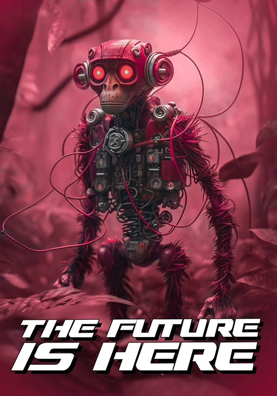 Robot MaymunRobot Maymun genç odası duvar poste - TenStickers