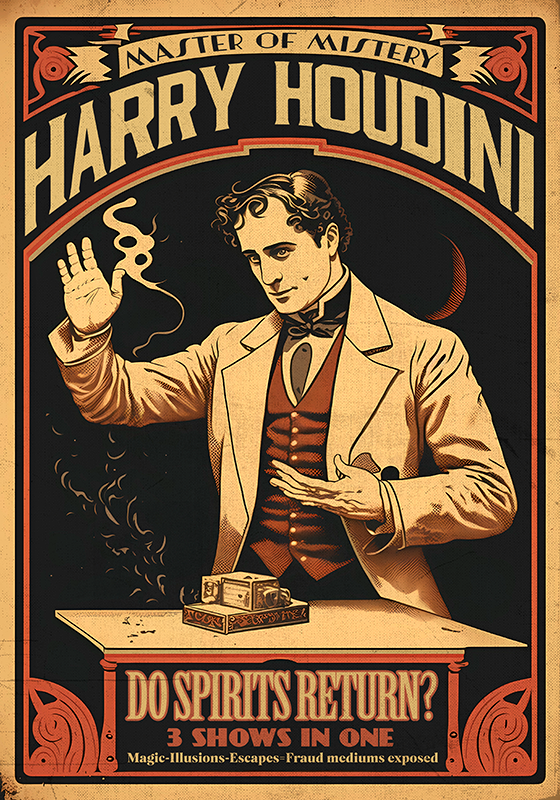Houdini vintage afiş - TenStickers