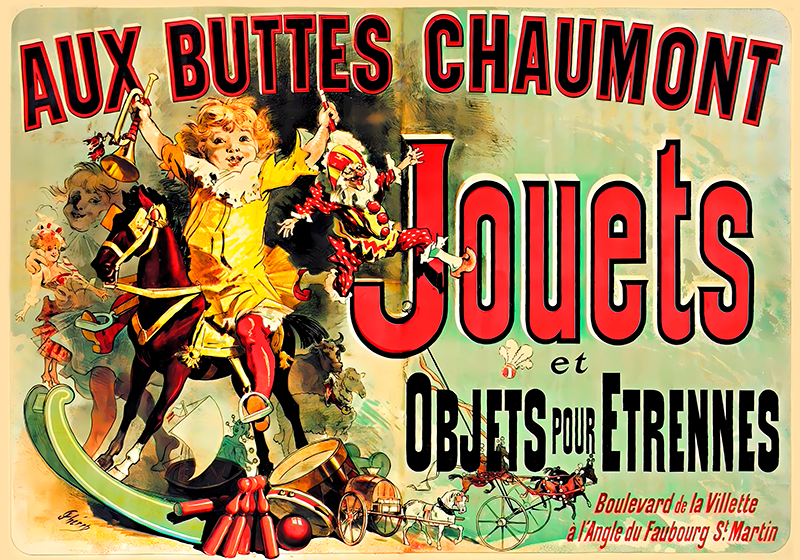 aux buttes chaumont jouets vintage afiş - TenStickers
