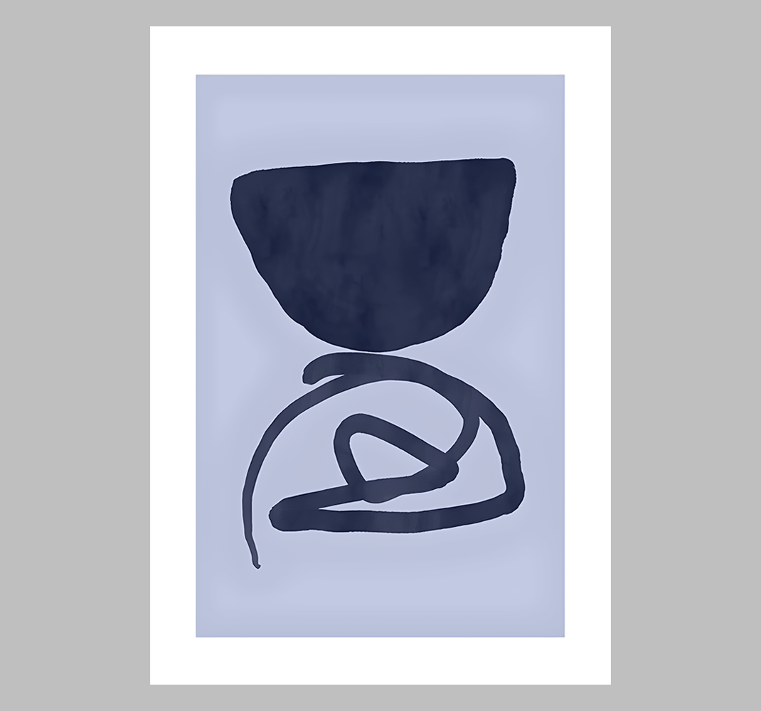 Mor çerçeve soyut afiş - TenStickers