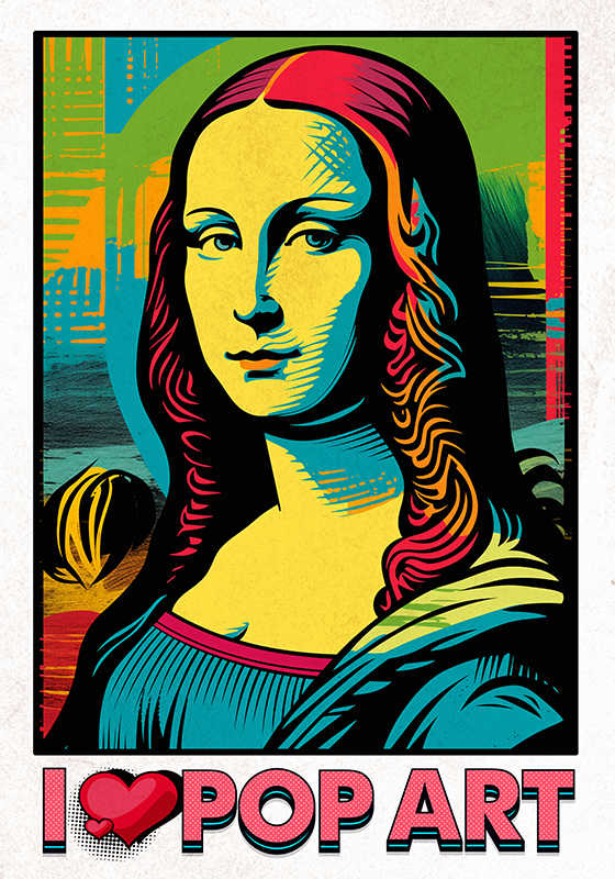Renkli gioconda Pop art poster - TenStickers