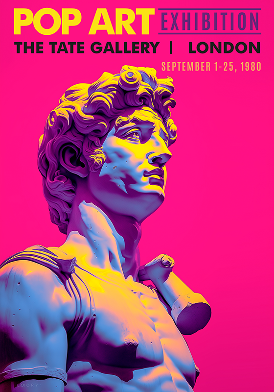 Popüler sanat sergisi oturma odası afiş - TenStickers