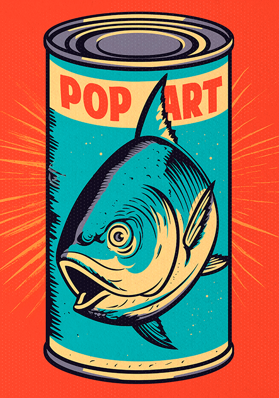 Ton balığı konservesi Pop art poster - TenStickers