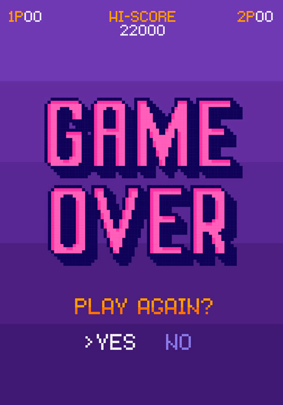 game over Video oyunu posteri - TenStickers