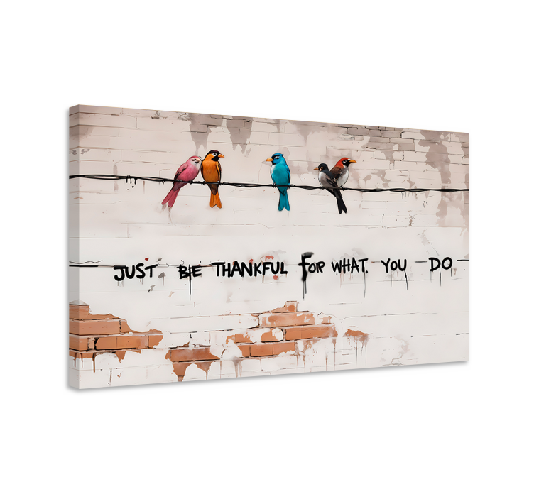 Oturan kuşlar sanat tablo - TenStickers