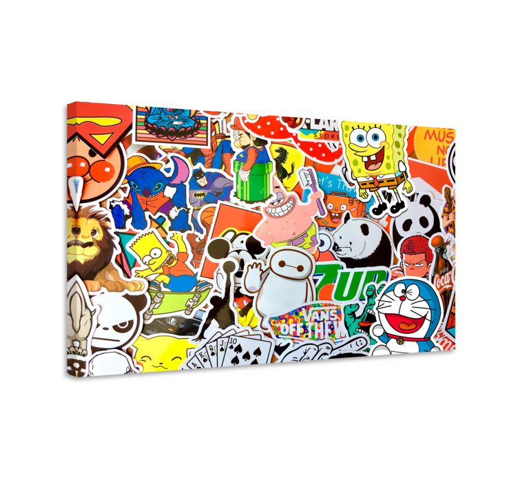 çizgi film karakterleri kreş tuvali - TenStickers