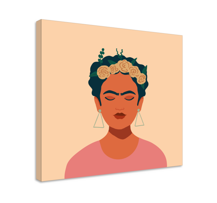 İnsanlar ve karakterler kanvas tablo frida esintili portre - TenStickers