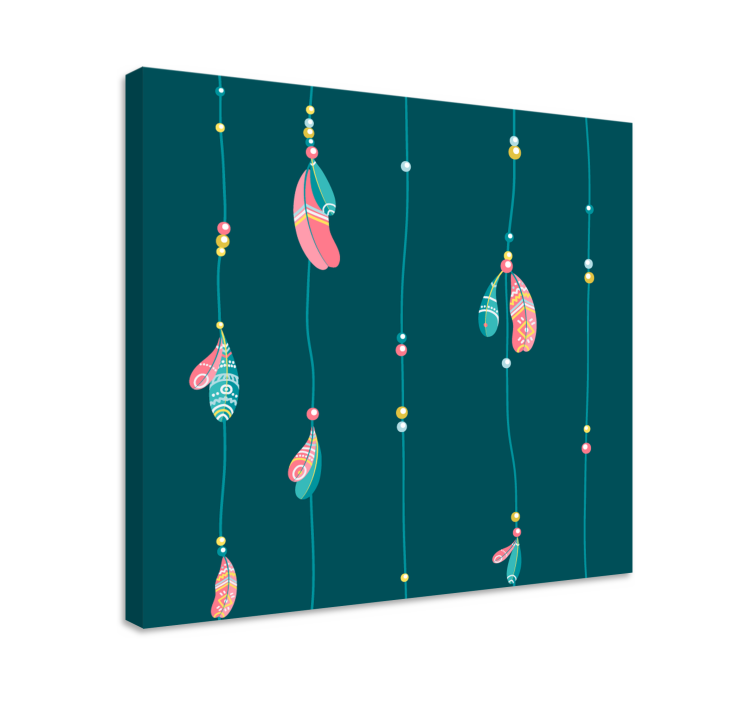 Kuş tüyü kanvas tablo - dekoratif tüy tasarımı - TenStickers