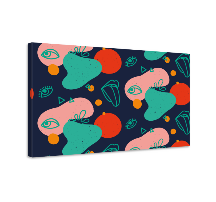 Soyut tablo yüzlerin düzeni - TenStickers