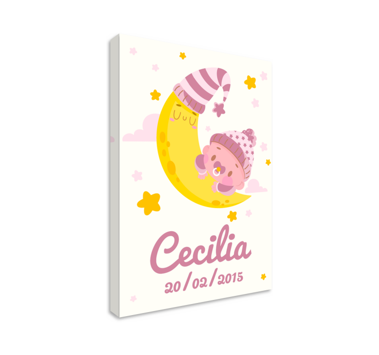 Bebek tablo mutlu ay kucaklaması - TenStickers