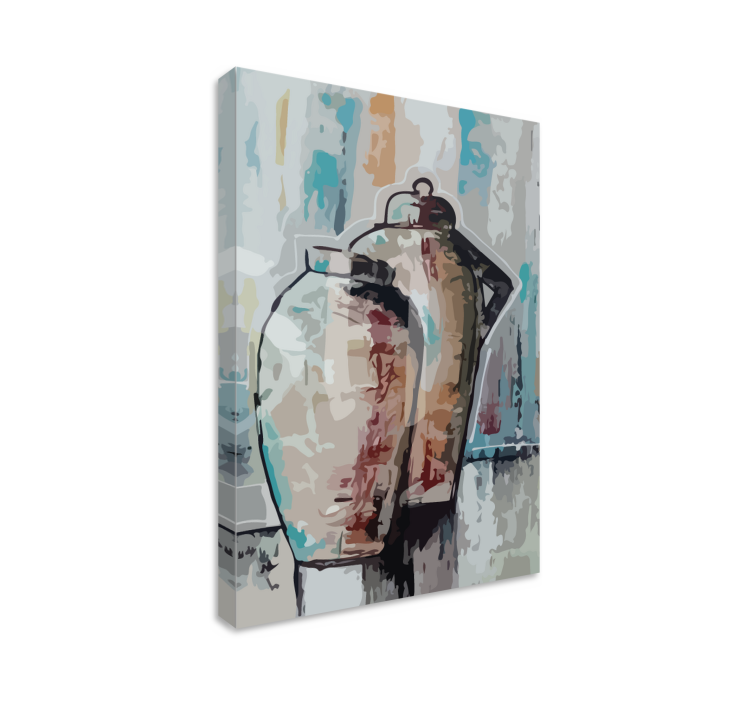 Altın ve mavi barok tuval - TenStickers