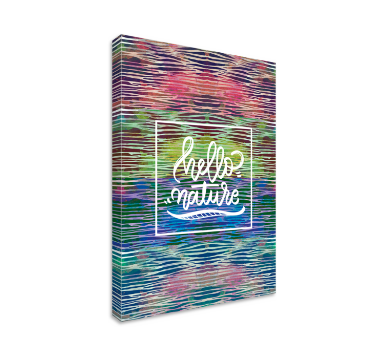 Gökkuşağı zebra metin tuvali - TenStickers