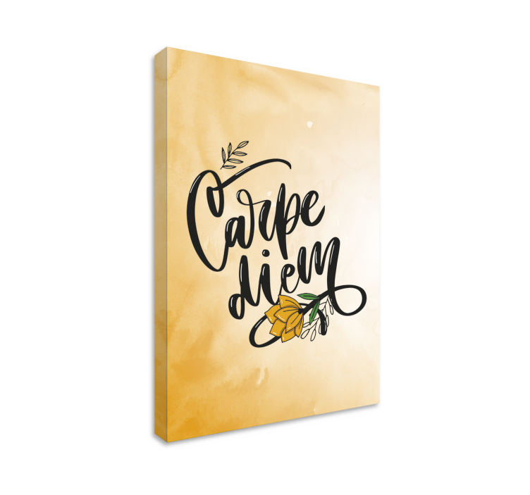 Carpe diem ana yatak odası için tuval duvar sanatı - TenStickers