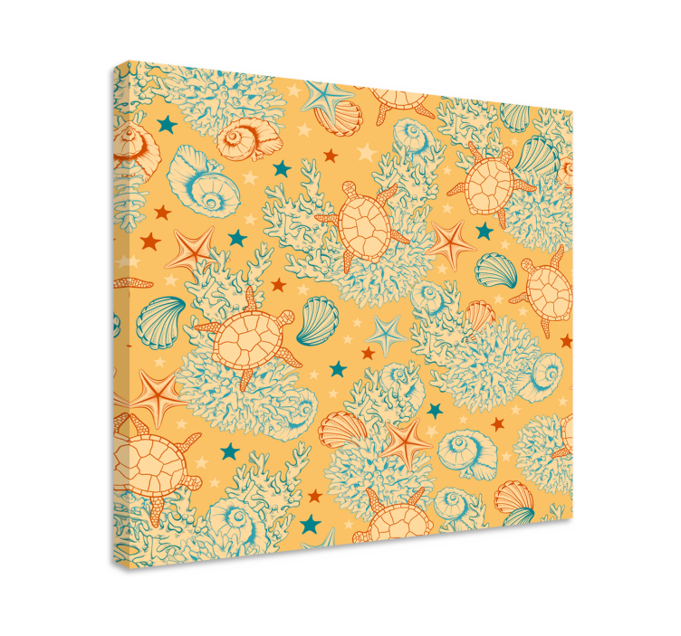 Deniz tablo - deniz kaplumbağası deseni - TenStickers