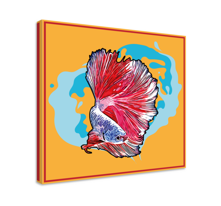 Vibrant betta fish balık tablo - TenStickers