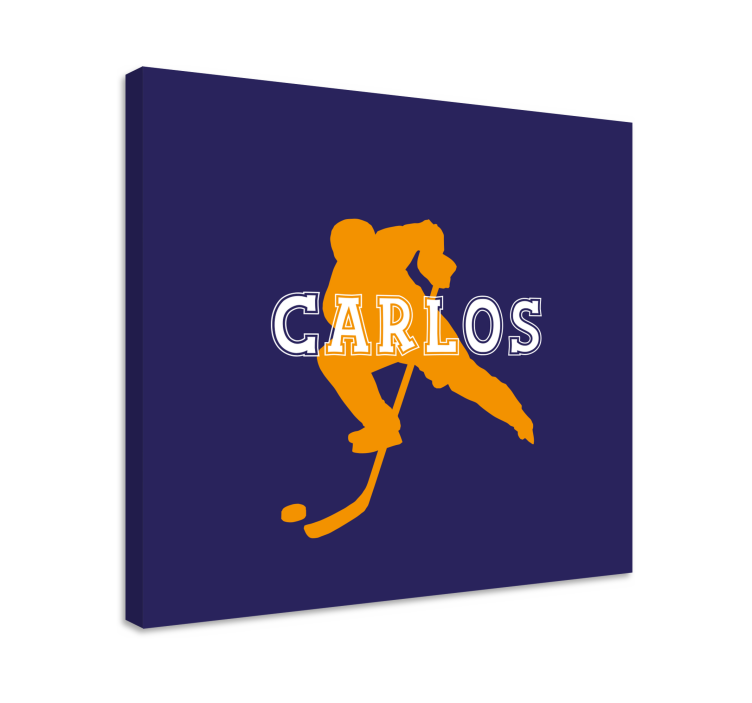 Spor kanvas tablo buz hokeyi oyuncusu - TenStickers