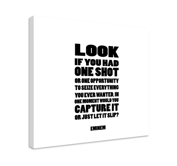 One shot şarkı sözü müziği tuval sanatı - TenStickers