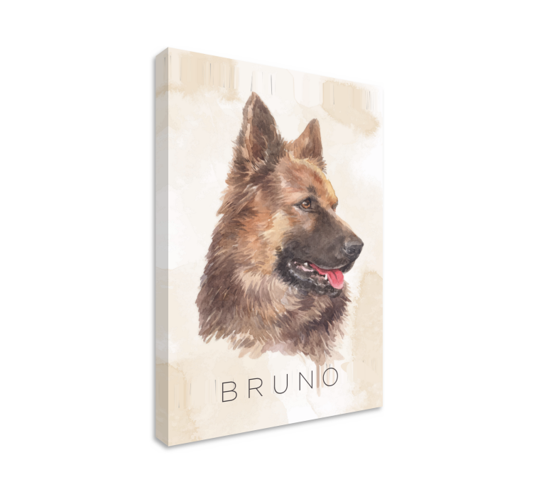 Köpek tablo alman Çoban köpeği portresi - TenStickers