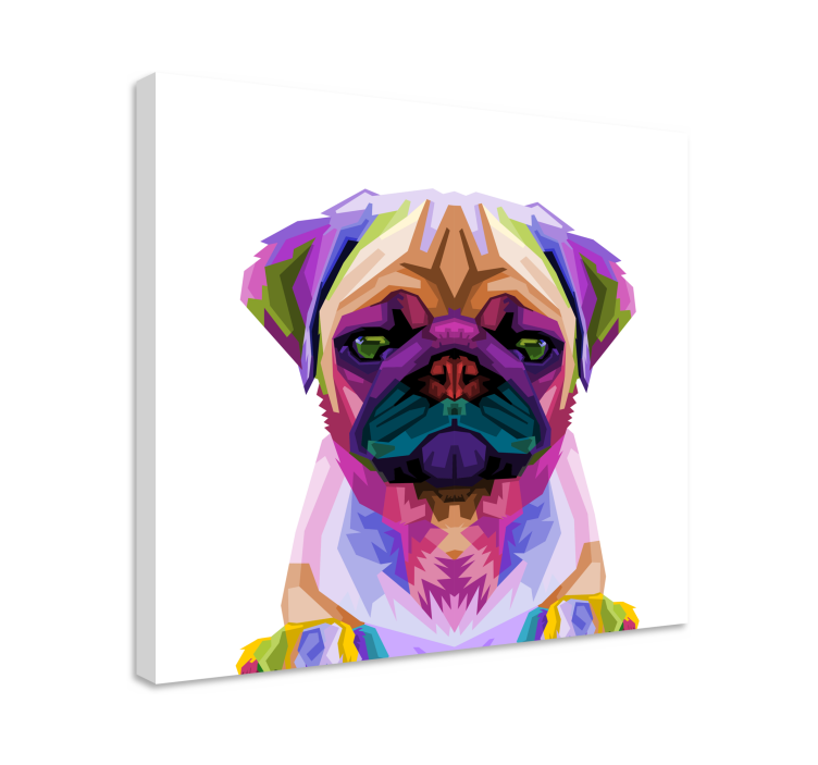Pop art pug köpek kanvas baskılar - TenStickers
