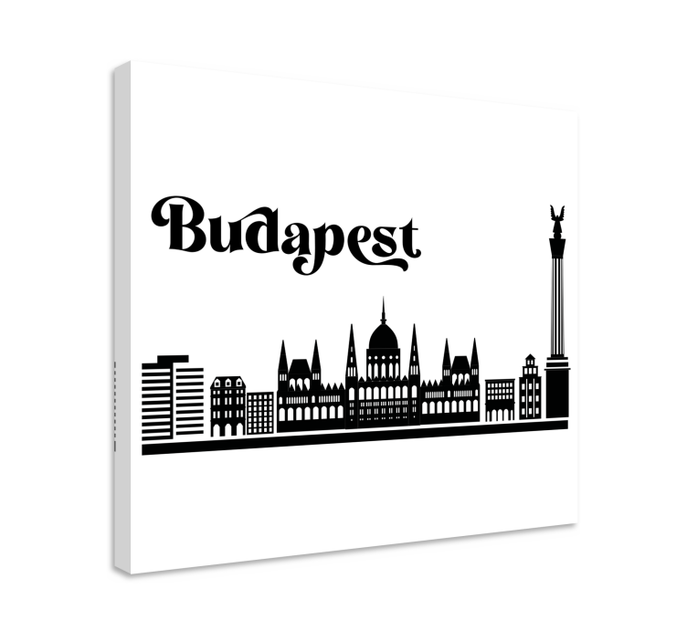 Şehirler ve Ülkeler kanvas tablo budapest silueti - TenStickers