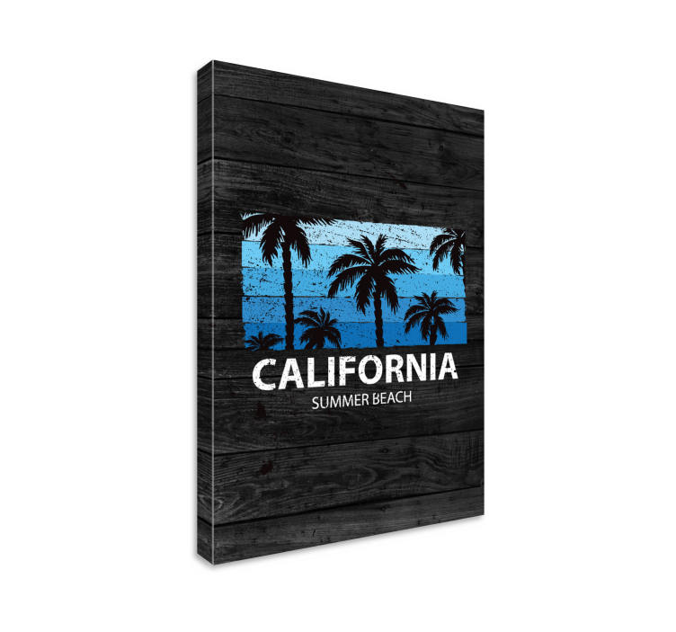 California yaz plaj posteri tuval resimleri - TenStickers
