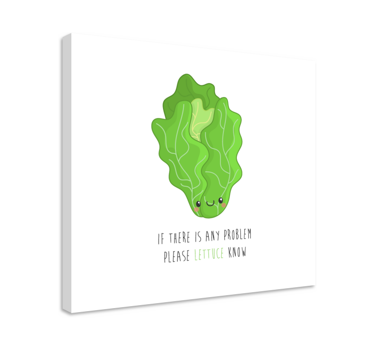 Meyveler kanvas tablo mutlu marul karakteri - TenStickers