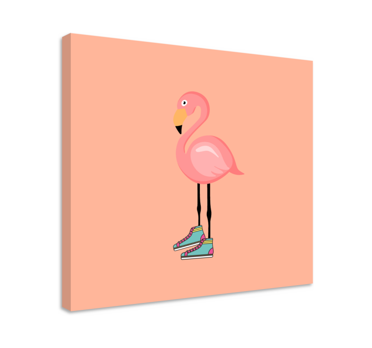 Spor ayakkabılı flamingo tuval resimleri sanat - TenStickers