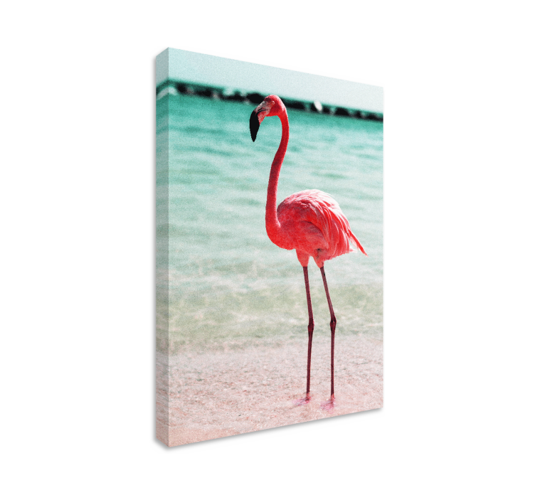 Kuş tablo Şık flamingo duruşu - TenStickers