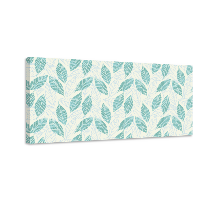 Çiçekler ve bitkiler kanvas tablo - nazik yaprak deseni - TenStickers