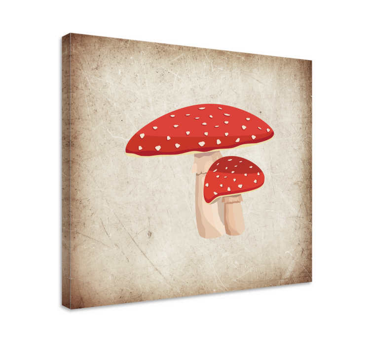 Amanita mantarı illüstrasyon mutfak baskı - TenStickers