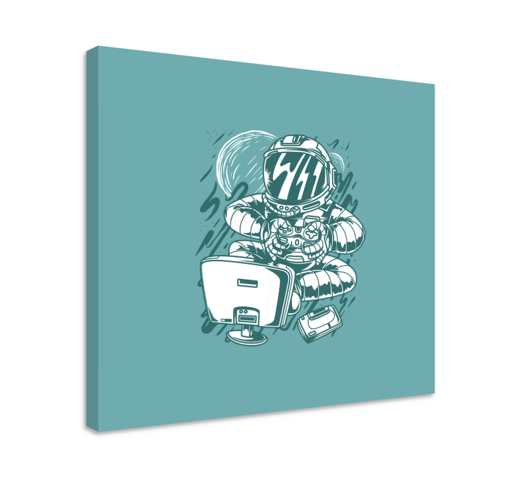 Video oyunlarının tablosu astronot oyun eğlencesi - TenStickers