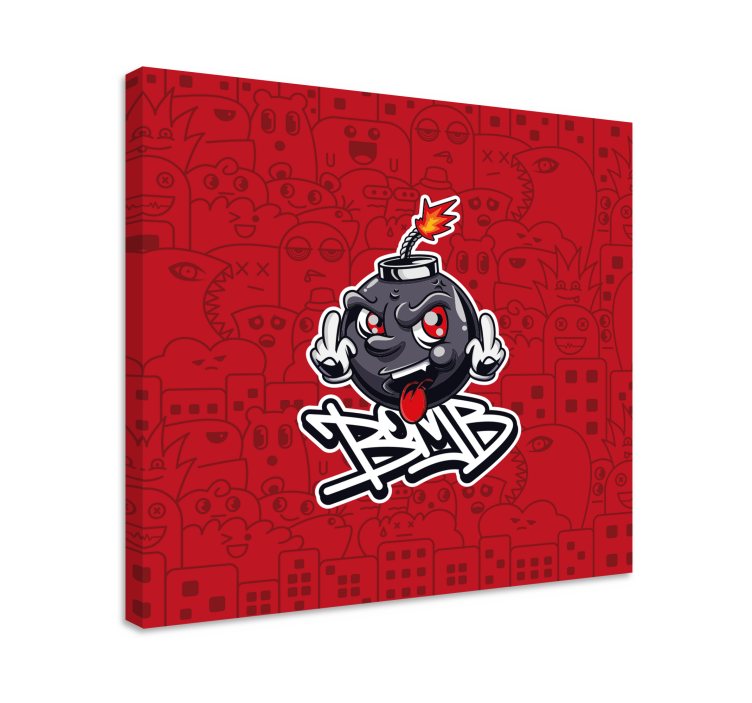 Yağma bebek bomba grafiti karikatür modern tuval - TenStickers