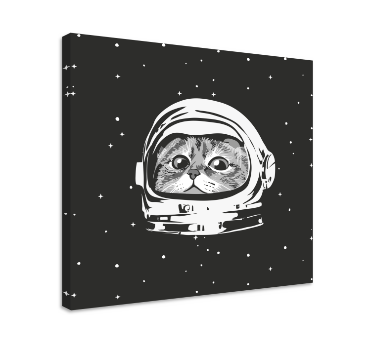 Sevimli astronot kedi yatak odası duvar resimleri - TenStickers