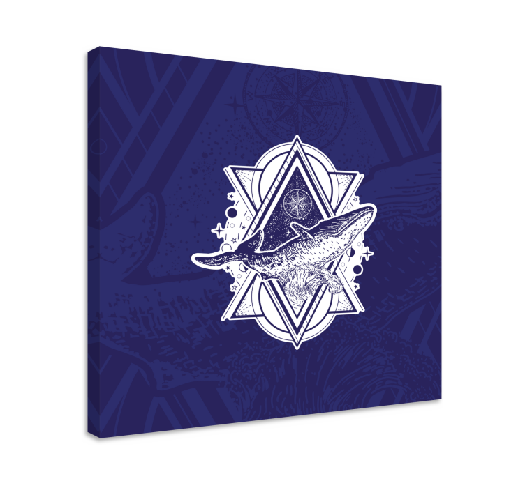 Deniz tablo - balina astral tasarım - TenStickers