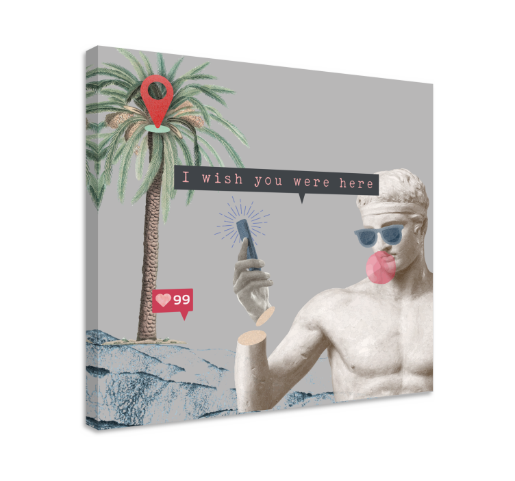 Keşke burada olsaydın alıntılar kanvas tablo - TenStickers