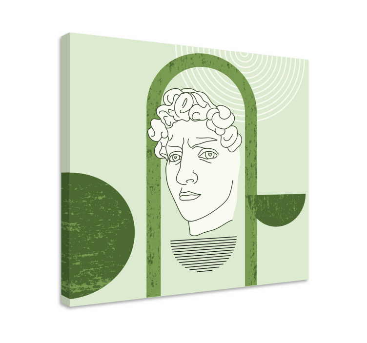 David yeşil pop art heykel tuval sanat baskıları - TenStickers