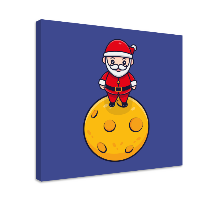 Çocuklar kanvas tablo - ayda noel baba - TenStickers