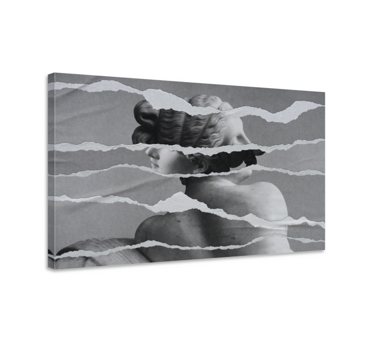 Sanat tablo yırtık kağıt heykeli - TenStickers