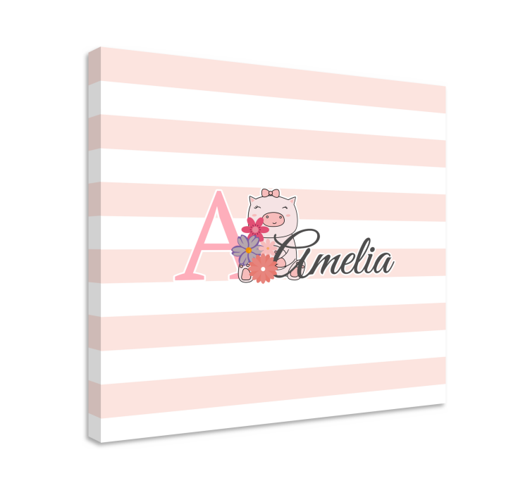 Bebek tablo neşeli domuzcuk - TenStickers