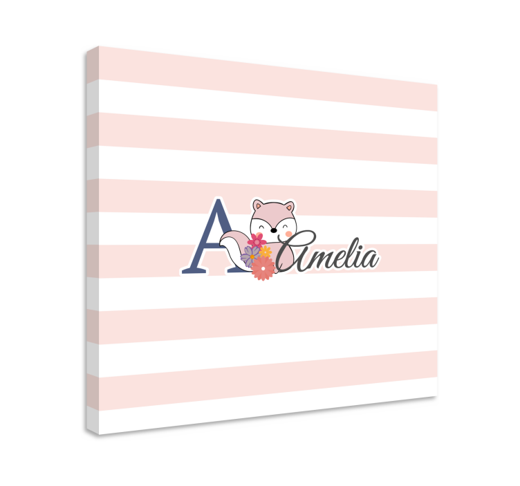 Bebek tablo sevimli tilki kişiselleştirme - TenStickers