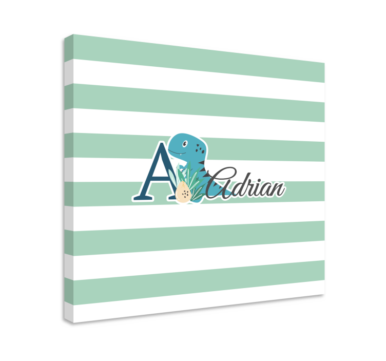 Dinozor kanvas tablo adrian'ın neşeli dinosu - TenStickers