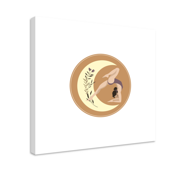 Çocuklar kanvas tablo yoga duruşu huzuru - TenStickers