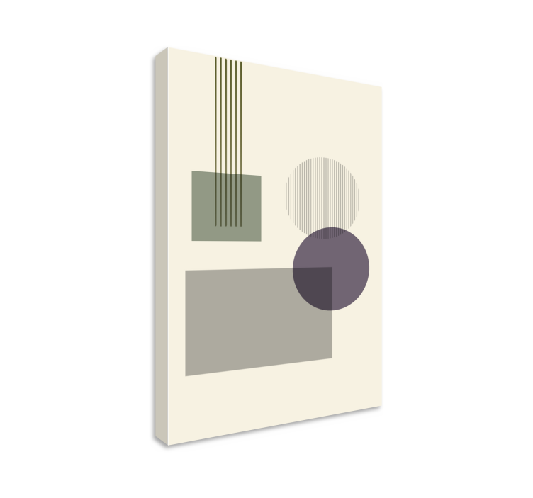 Yumuşak geometrik formlar modern tuval - TenStickers